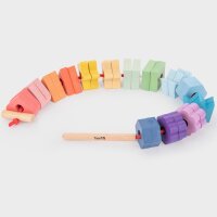 28 Teiliges Regenbogen-Holzf&auml;delmotiv aus Holz