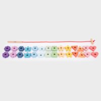 28 Teiliges Regenbogen-Holzf&auml;delmotiv aus Holz