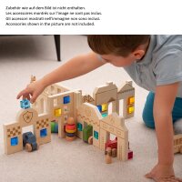 Scena della citt&agrave; di legno ad incastro