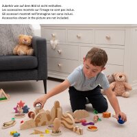 Sc&egrave;ne de jeu spatial en bois embo&icirc;table