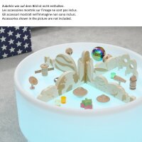 Sc&egrave;ne de jeu spatial en bois embo&icirc;table