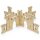 Slot-together wooden castle scene