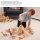 Slot-together wooden dinosaur world scene