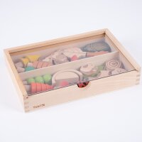 Set di 37 figure in legno a tema forestale