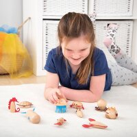 Set of 10 sea creature wooden figures