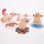 Set of 10 sea creature wooden figures