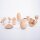 Set of 10 wooden space figures and objects