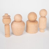 Ensemble de 10 figurines communautaires en bois