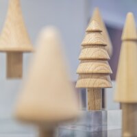 Set di 10 figure di alberi in legno
