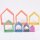 Set di 7 forme di case arcobaleno in legno