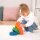 Set di 7 forme di case arcobaleno in legno
