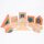 Set di 7 forme di case arcobaleno in legno