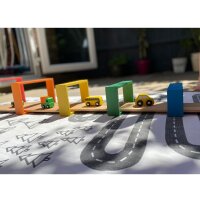 Set di 7 rettangoli arcobaleno in legno