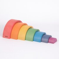 Ensemble de 7 formes arc-en-ciel en bois
