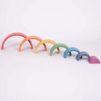 Ensemble de 7 formes arc-en-ciel en bois