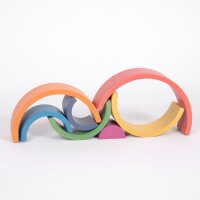 Ensemble de 7 formes arc-en-ciel en bois