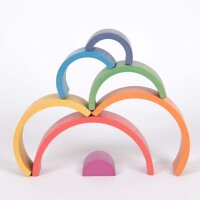Ensemble de 7 formes arc-en-ciel en bois