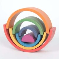 Ensemble de 7 formes arc-en-ciel en bois