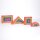 Large set of 28 rainbow shapes in wood