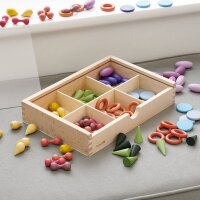 108 Piece Wooden Treasure Set with Sorting Box - Creative Play Set