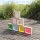 Set mit 7 Quatrat-Formen aus Holz mit farbigen und transparenten Blenden