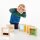 Set mit 7 Quatrat-Formen aus Holz mit farbigen und transparenten Blenden