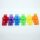 </p>54 cubi di plastica trasparente di diverse dimensioni e colori.</p>