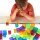 </p>54 cubi di plastica trasparente di diverse dimensioni e colori.</p>