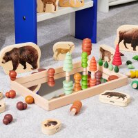 Kleine Holz-Tablettbox mit Spiegelboden