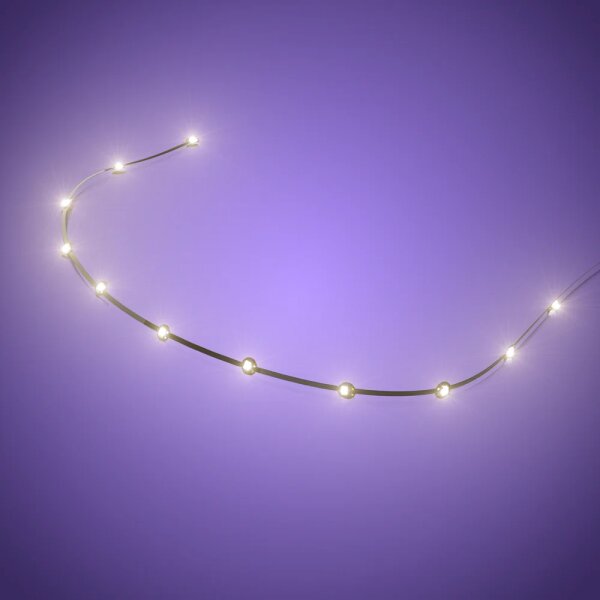 LMB 2.0 Astro LED Catena luminosa con 11 LED - Bianco caldo con cavo piatto da 30 cm
