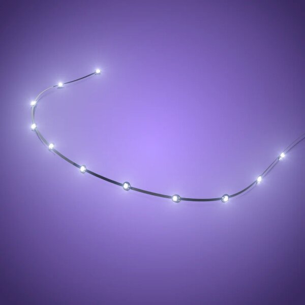 LMB 2.0 Astro LED Catena luminosa con 11 LED - Azzurro con cavo piatto da 30 cm