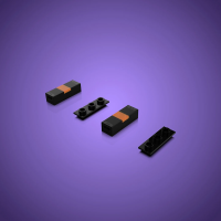 LMB 2.0 Meteor Micro LED-Baustein 1x3 - Orange (2er Pack)