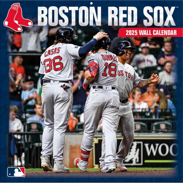 MLB - Boston Red Sox - Calendario da parete della squadra 2025 30,5 x 30,5 cm