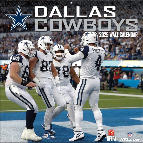 NFL - Dallas Cowboys - 30.5 x 30.5 cm team wall calendar 2025