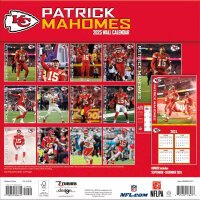 NFL - Kansas City Chiefs - Patrick Mahomes - Calendario murale dei giocatori 30.5 x 30.5 cm 2025