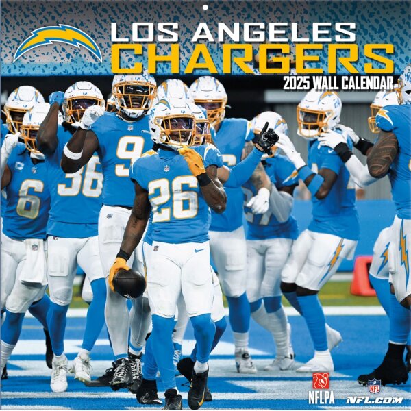 NFL - Los Angeles Chargers - 30.5 x 30.5 cm Team Wandkalender 2025