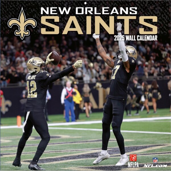 NFL - New Orleans Saints  - 30.5 x 30.5 cm Team Wall Calendar 2025