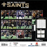 NFL - New Orleans Saints  - 30.5 x 30.5 cm Team Wall Calendar 2025