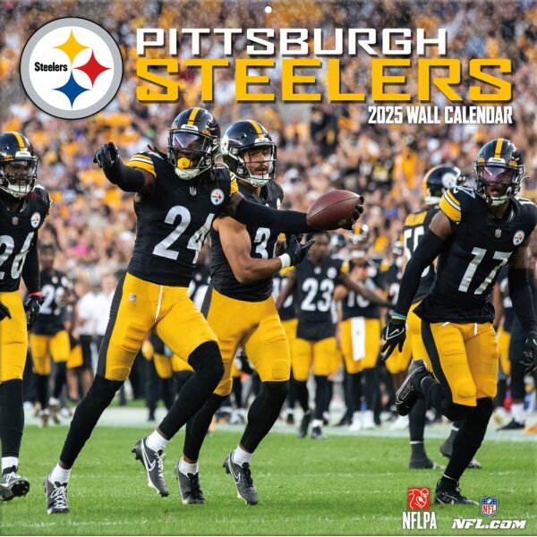 NFL - Pittsburgh Steelers - 30.5 x 30.5 cm team wall calendar 2025