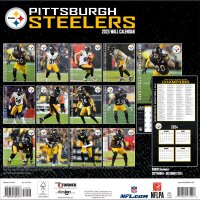 NFL - Pittsburgh Steelers - 30.5 x 30.5 cm team wall calendar 2025
