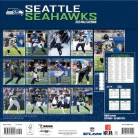 NFL - Seattle Seahawks - Calendario murale dell&eacute;quipe 30,5 x 30,5 cm 2025