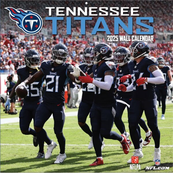 NFL - Tennessee Titans - 30.5 x 30.5 cm team wall calendar 2025