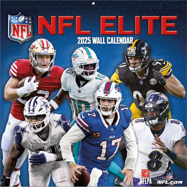 NFL - Elite - Calendario murale 30,5 x 30,5 cm 2025