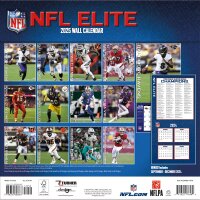 NFL - Elite - Calendario murale 30,5 x 30,5 cm 2025
