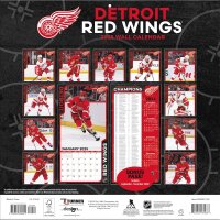 NHL - Detroit Red Wings - Calendrier mural d&eacute;quipe 30,5 x 30,5 cm 2025