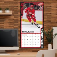 NHL - Detroit Red Wings - Calendrier mural d&eacute;quipe 30,5 x 30,5 cm 2025