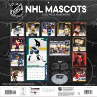 NHL - Mascots - 30.5 x 30.5 cm Wall Calendar 2025