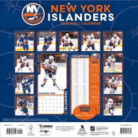 NHL - New York Islanders - Calendrier mural d&eacute;quipe 30,5 x 30,5 cm 2025