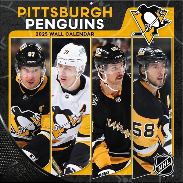 NHL - Pittsburgh Penguins - 30.5 x 30.5 cm team wall calendar 2025
