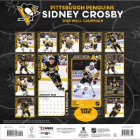 NHL - Pittsburgh Penguins - Sidney Crosby - Calendrier mural joueur 30,5 x 30,5 cm 2025